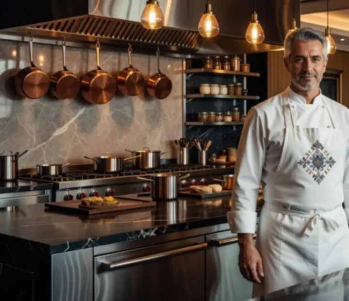 Chef restorana Nova Valuta u kuhinji
