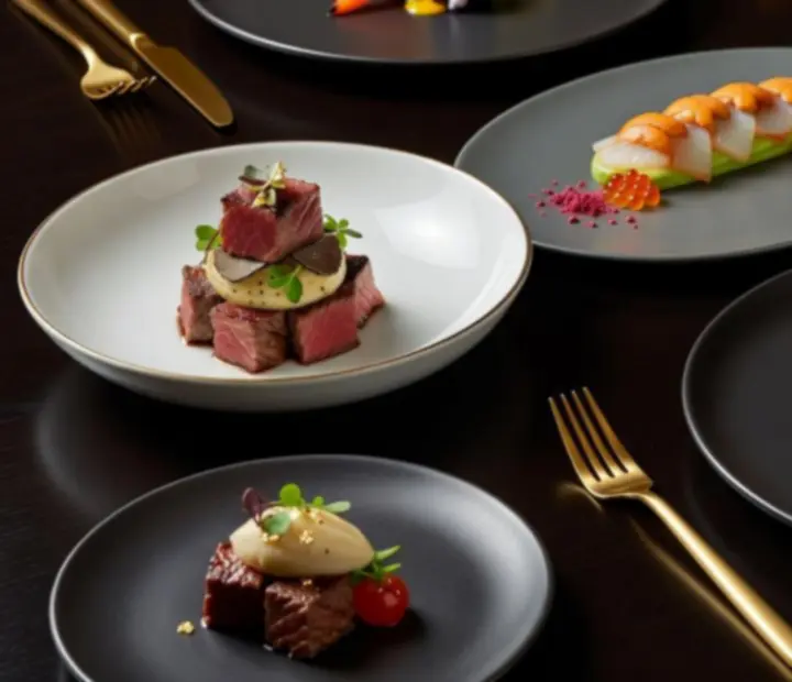 Umjetnički poslužena signature jela s fine dining prezentacijom