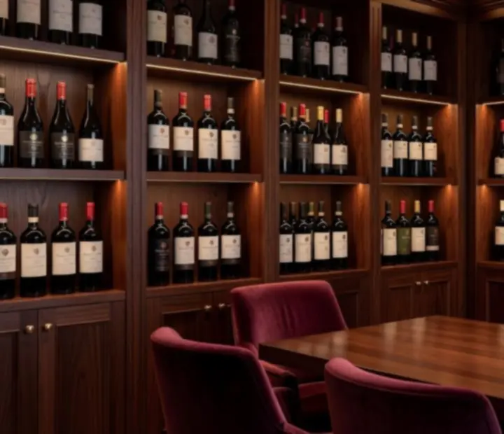 Elegantan vinski podrum s premium buteljama